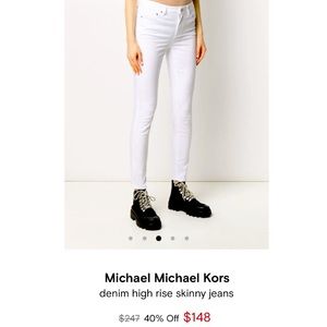 Michael Kors high rise stretch skinny jean